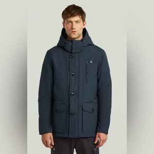 G-Star Hooded Parka Jacket - Navy